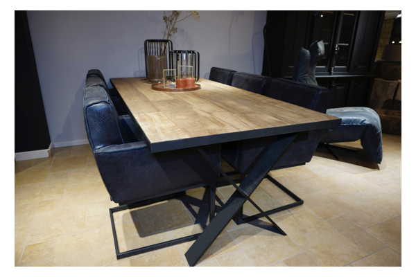 STEEL dining table 225 x 100 x 76 cm