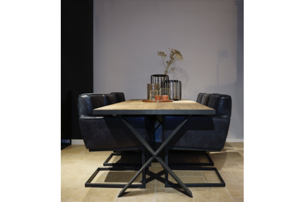 STEEL dining table 225 x 100 x 76 cm