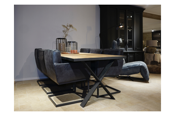 STEEL dining table 225 x 100 x 76 cm