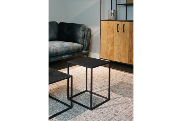 STEEL Sidetable Black 35 x 35 x 45 cm