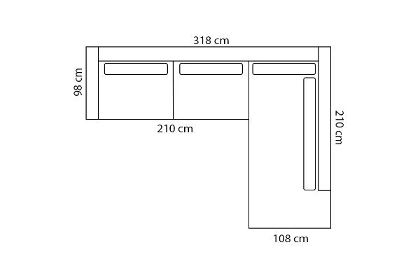 Haveli Dreams - 3-zits + ottoman