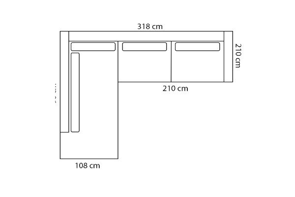 Haveli Dreams - 3-zits + ottoman
