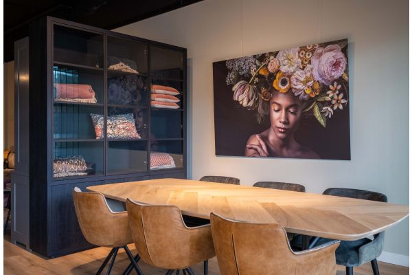 Panorama Ovaal Visgraat eiken tafel