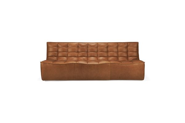 ETHNICRAFT N701 SOFA-3 SEATER-OLD SADDLE 210x91x76