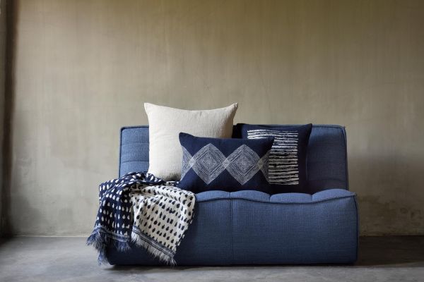 ETHNICRAFT N701 SOFA-3 SEATER-BLUE 210x91x76