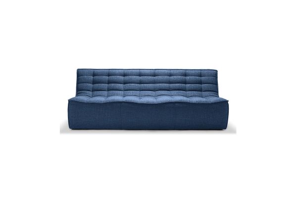 ETHNICRAFT N701 SOFA-3 SEATER-BLUE 210x91x76