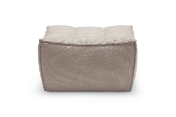 ETHNICRAFT N701 SOFA-FOOTSTOOL-BEIGE 70x70x43