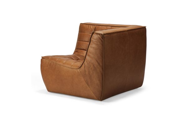ETHNICRAFT N701 SOFA-CORNER-OLD SADDLE 91x91x76