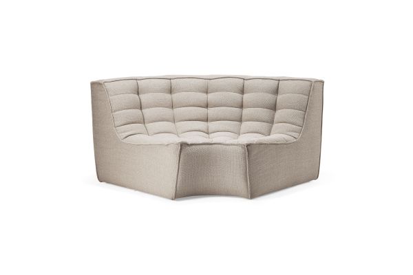 ETHNICRAFT N701 SOFA-ROUND CORNER-BEIGE 120
