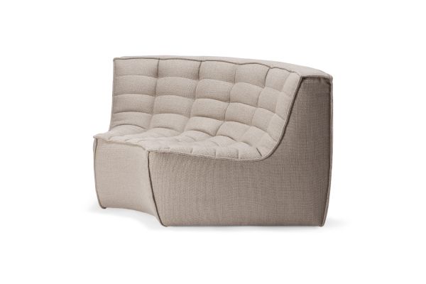 ETHNICRAFT N701 SOFA-ROUND CORNER-BEIGE 120