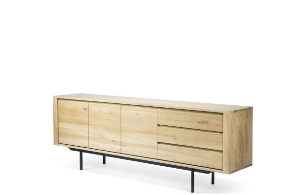 ETHNICRAFT OAK SHADOW SIDEBOARD 3 DOORS-3 DRAWERS