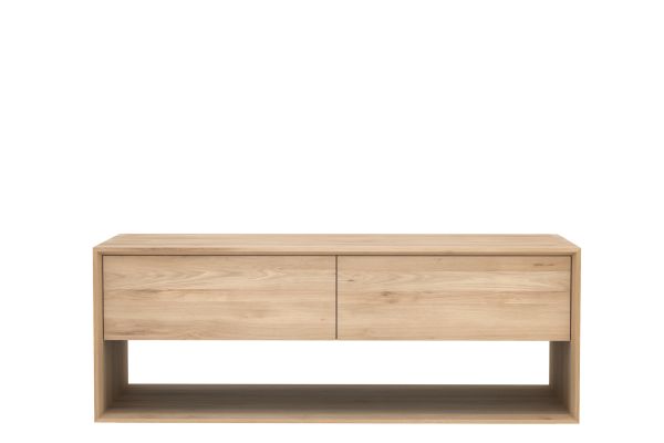 ETHNICRAFT OAK NORDIC TV CUPBOARD 1DOOR-1DRAWER M