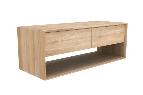 ETHNICRAFT OAK NORDIC TV CUPBOARD 1DOOR-1DRAWER M