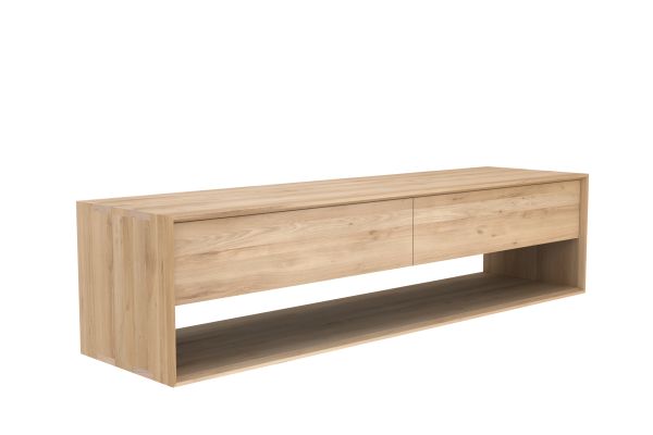 ETHNICRAFT OAK NORDIC TV CUPBOARD 1DOOR-1DRAWER-L 