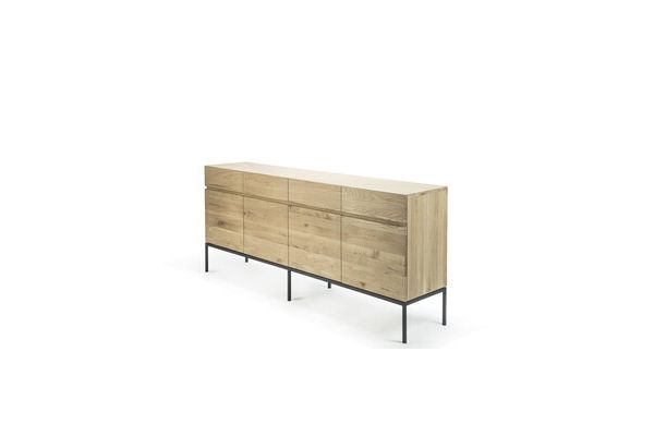 ETHNICRAFT OAK LIGNA SIDEBOARD 4 DOORS-4 DRAWERS