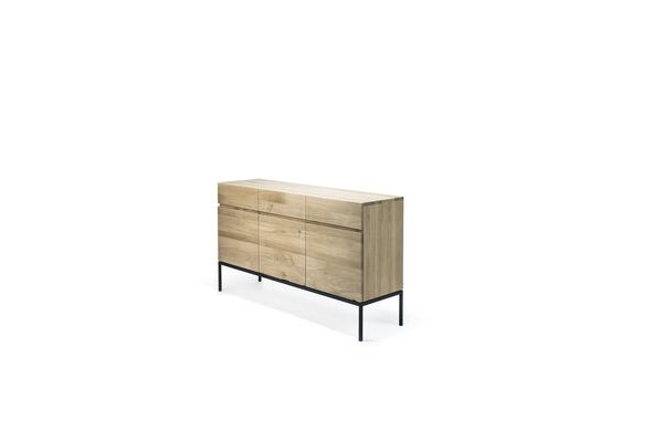 ETHNICRAFT OAK LIGNA SIDEBOARD 3 DOORS-3 DRAWERS