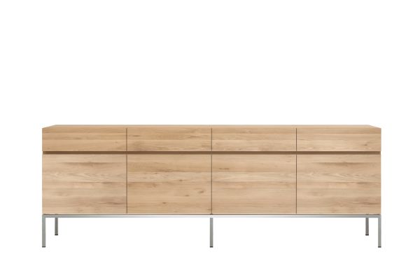ETHNICRAFT OAK LIGNA SIDEBOARD 4 DOORS-4 DRAWERS 
