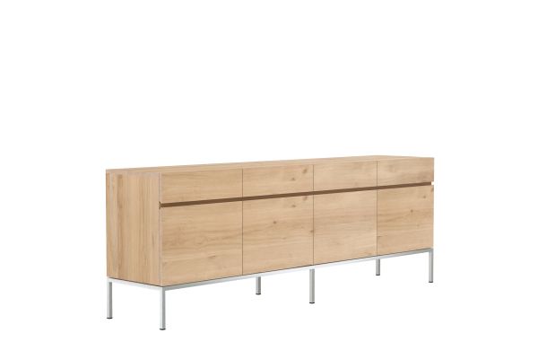 ETHNICRAFT OAK LIGNA SIDEBOARD 4 DOORS-4 DRAWERS 