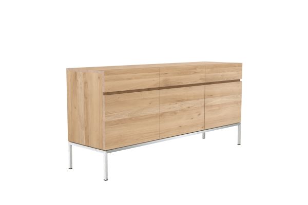 ETHNICRAFT OAK LIGNA SIDEBOARD 3 DOORS-3 DRAWERS