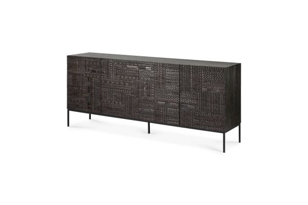 ETHNICRAFT DARK TEAK TABWA SIDEBOARD-4 DOORS 200 