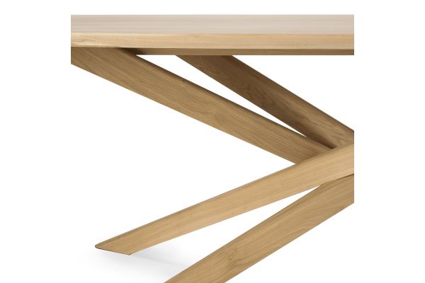 ETHNICRAFT OAK MIKADO OVAL DINING TABLE 267x138x76