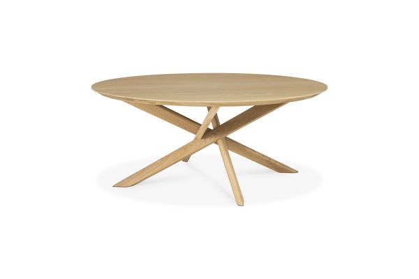 ETHNICRAFT OAK MIKADO ROUND COFFEE TABLE 100x100
