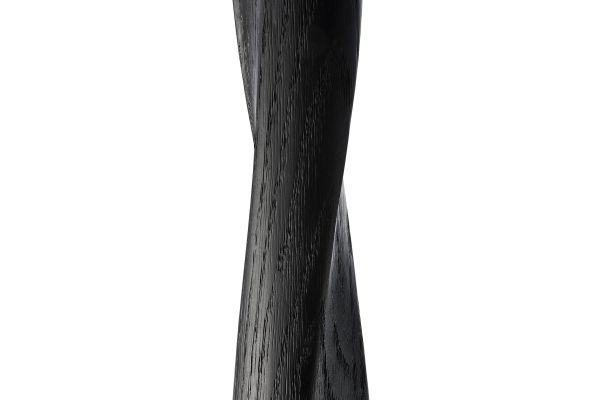 ETHNICRAFT BLACK OAK TORSION ROUND DINING TABLE 