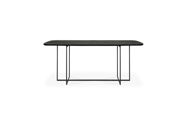 ETHNICRAFT BLACK OAK ARC DINING TABLE 200x100x76