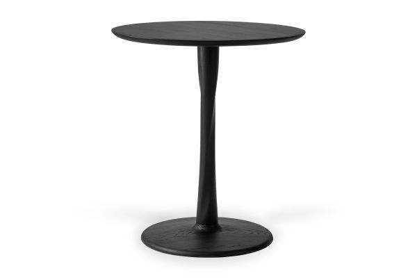 ETHNICRAFT BLACK OAK TORSION ROUND DINING TABLE 70