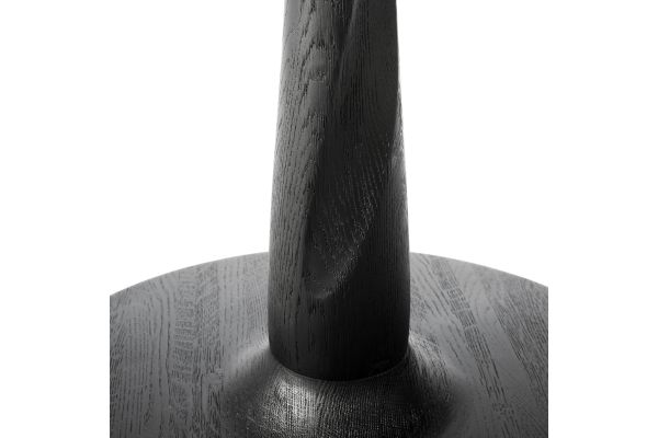 ETHNICRAFT BLACK OAK TORSION SQUARE DINING TABLE  