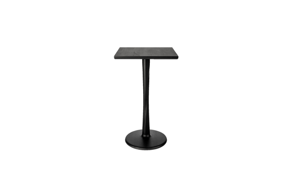 ETHNICRAFT BLACK OAK TORSION SQUARE DINING TABLE  