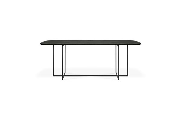 ETHNICRAFT BLACK OAK ARC DINING TABLE 220x100x76 