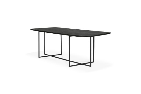 ETHNICRAFT BLACK OAK ARC DINING TABLE 220x100x76 