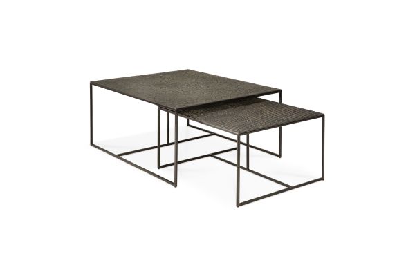ETHNICRAFT NESTING PENTAGON COFFEE TABLE - WHISKY
