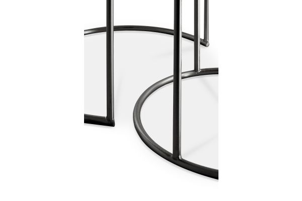 ETHNICRAFT NESTING COFFEE TABLE SET OF 2 - BRONZE