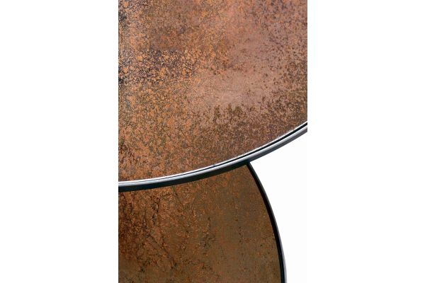 ETHNICRAFT NESTING COFFEE TABLE SET OF 2 - BRONZE