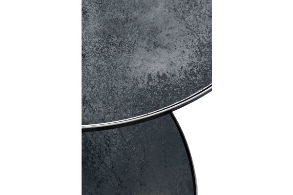 ETHNICRAFT NESTING COFFEE TABLE SET OF 2 -CHARCOAL