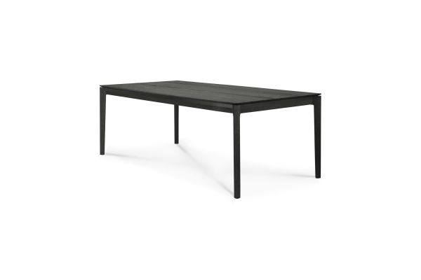ETHNICRAFT BLACK OAK BOK DINING TABLE 200x95x76