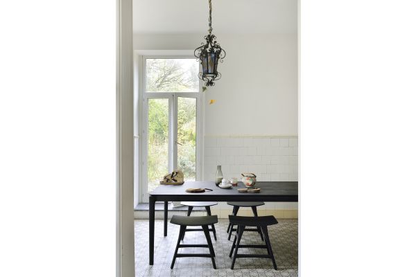 ETHNICRAFT BLACK OAK BOK DINING TABLE 160x80x76