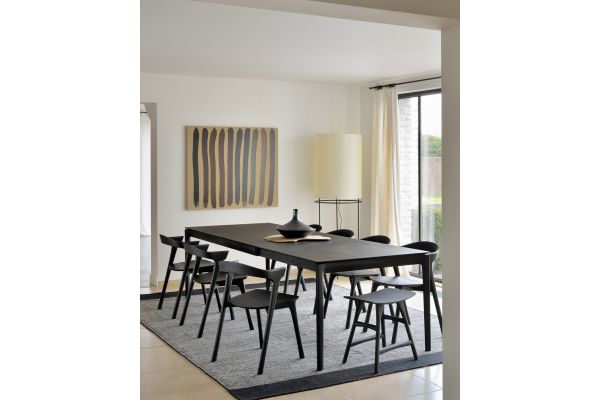 ETHNICRAFT BLACK OAK BOK DINING CHAIR 50x54x76