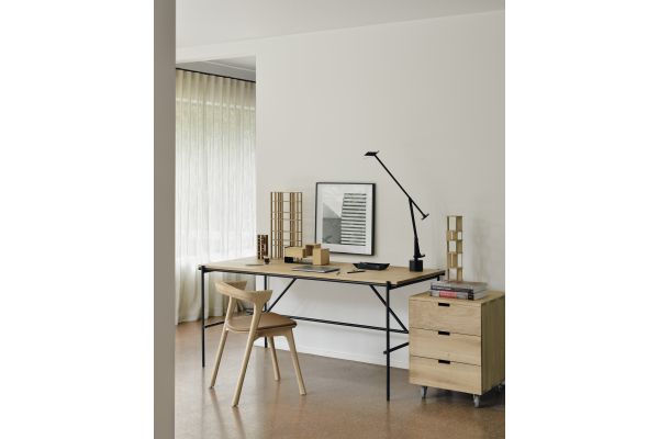 ETHNICRAFT OAK BOK DINING CHAIR - COGNAC LEATHER