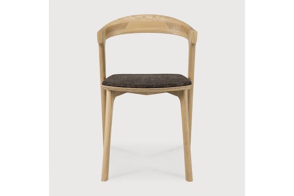 ETHNICRAFT OAK BOK DINING CHAIR - DARK BROWN 