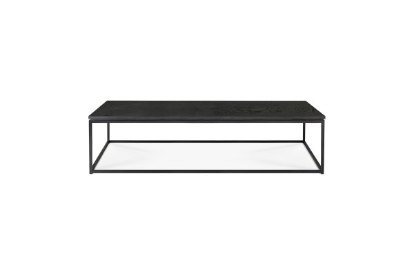 ETHNICRAFT THIN BLACK COFFEE TABLE 120x70x30