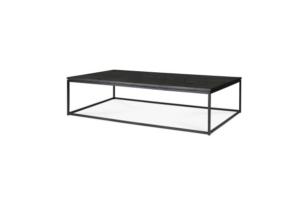 ETHNICRAFT THIN BLACK COFFEE TABLE 120x70x30