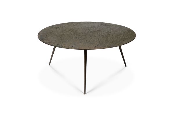 ETHNICRAFT LUNA COFFEE TABLE - LAVA WHISKY 80x80