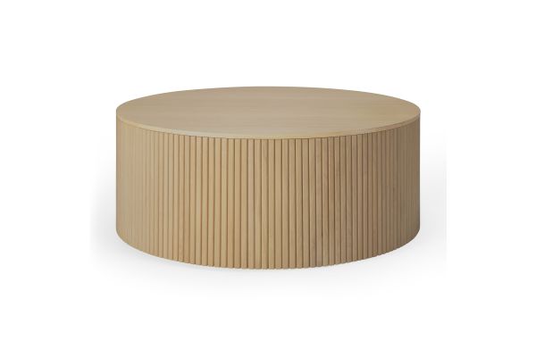 ROLLER MAX COFFEE TABLE - OAK - ROUND - REMOVABLE COVER 80 X 80 X 32 50046