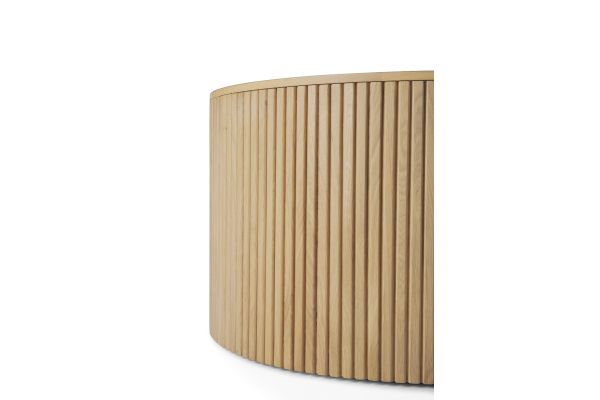 ROLLER MAX COFFEE TABLE - OAK - ROUND - REMOVABLE COVER 80 X 80 X 32 50046