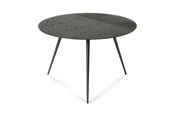 ETHNICRAFT LUNA COFFEE TABLE - LAVA LINEAR BLACK 