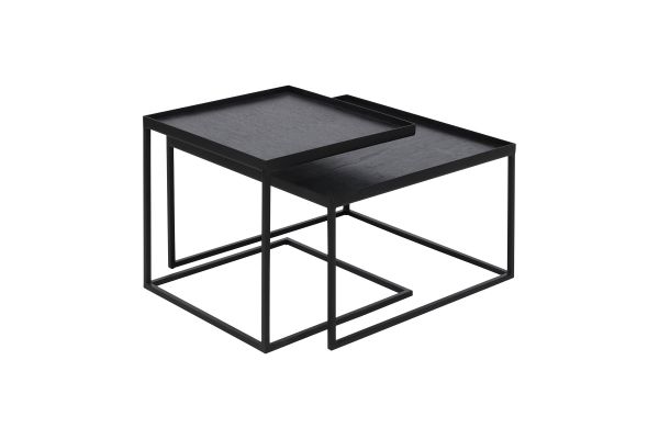  ETHNICRAFT TRAY SQUARE COFFEE TABLE SET 52x52x31