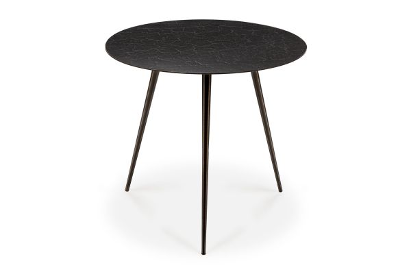 ETHNICRAFT LUNA COFFEE TABLE - LAVA BLACK 50x50x45